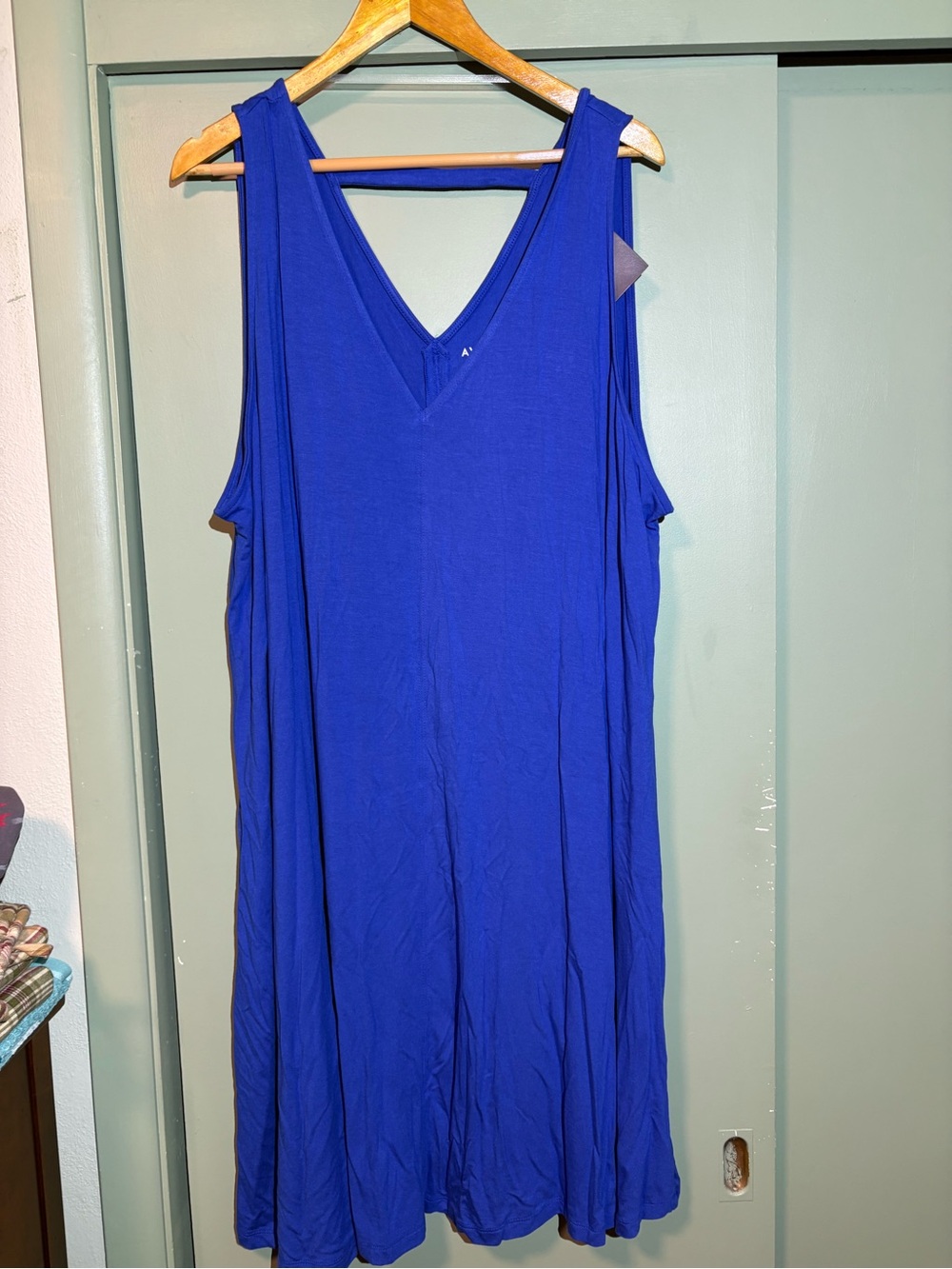 Ava & Viv Sleeveless V-Neck midi dress in Cobalt Blue